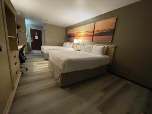 Postel nebo postele na pokoji v ubytování Days Inn by Wyndham Seatac Airport