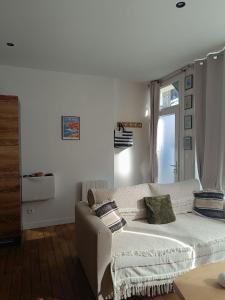 Χώρος καθιστικού στο Appartement Perros-Guirec