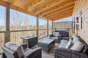 Posezení v ubytování Bear View Retreat cabin