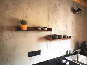 Η κουζίνα ή μικρή κουζίνα στο Rösslerhof Ferienwohnung Lindele