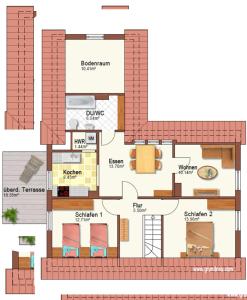Půdorys ubytování Ferienwohnung Gerda
