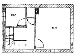 a drawing of a floor plan of a house at Alte Schusterei in Colmberg