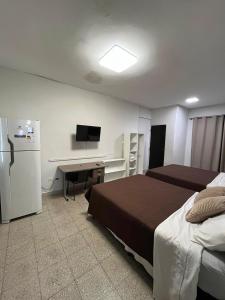 Кровать или кровати в номере Hotel Herrera