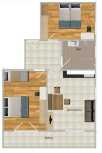 a floor plan of a house with a room at Fewo Windbichl in Parcines +4 photos
