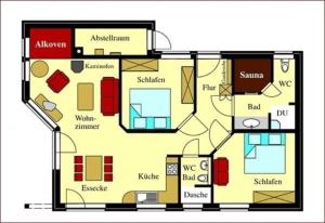 a floor plan of a house at Haus an der Pferdekoppel B in Fehmarn