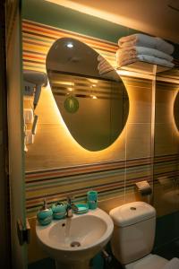 Koupelna v ubytování Soft Hotel