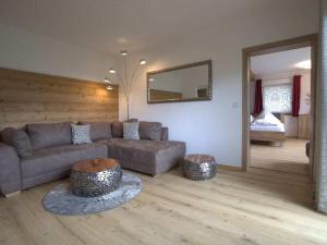 Ruang duduk di Kälberstein Stüberl Comfortable holiday residence