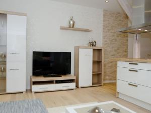 TV a/nebo společenská místnost v ubytování Holiday home with style Holiday apartment Rosenstraße right