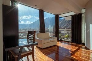 Uma vista da montanha tirada do hotel 