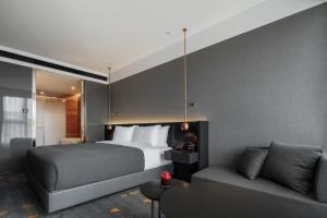 Letto o letti in una camera di Wanda Yi, Xi'an The Linow