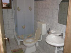 a bathroom with a toilet and a sink at Apartments Kesic in Barbat na Rabu +16 photos