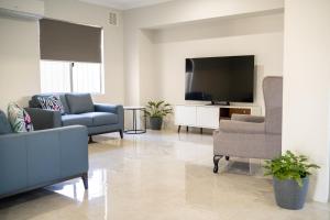 TV a/nebo společenská místnost v ubytování Seaside Haven Rockingham