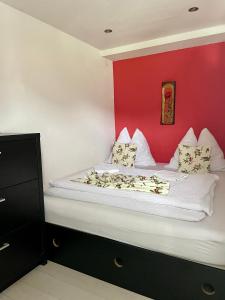 Posteľ alebo postele v izbe v ubytovaní Apartmany pod Troma Korunami