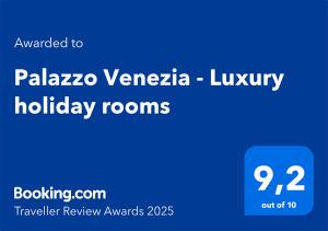 Certifikát, hodnocení, plakát nebo jiný dokument vystavený v ubytování Palazzo Venezia - Luxury holiday rooms