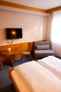 TV a/nebo společenská místnost v ubytování Hotel Gülser Weinstube