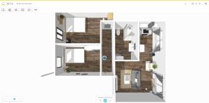 a floor plan of a building with an open door at # Le 3 # Joli appartement T3 Mulhouse centre, Neuf, calme et tout équipé in Mulhouse +48 photos