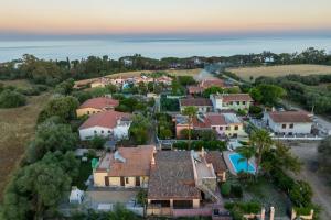 an aerial view of a house at Villa Sa Marina con piscina in Bari Sardo