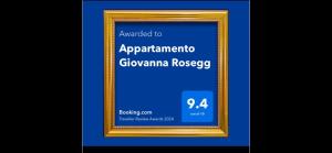 Appartamento Giovanna Rosegg tanúsítványa, márkajelzése vagy díja