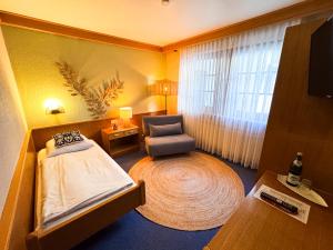 TV a/nebo společenská místnost v ubytování Hotel Gülser Weinstube
