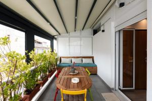 Postel nebo postele na pokoji v ubytování Modern studio apartment A