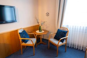 TV a/nebo společenská místnost v ubytování Hotel Gülser Weinstube