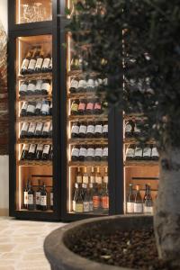 a refrigerator filled with lots of bottles of wine at Elysium Luxury Stays in Melegis