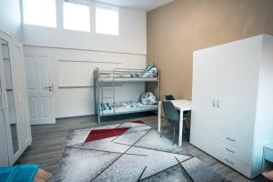 Postel nebo postele na pokoji v ubytování Monteursunterkunft