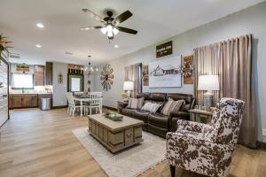 a living room with a couch and a table at Bismarck Farm 2 BR 2 and a half BA New in San Angelo