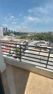 a view from the balcony of a building at Departamento zafiro con cochera a 100mts del Shopping y el Puerto in Santa Fe