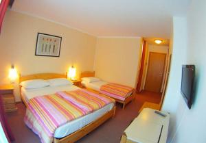 Postel nebo postele na pokoji v ubytování Hotel Canin