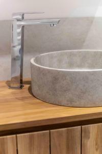 a sink on top of a counter in a bathroom at T2 Ed Warner in Narbonne