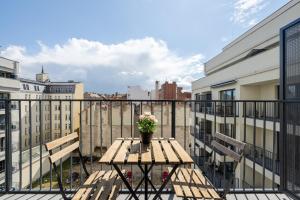 Balkón alebo terasa v ubytovaní River Sunshine Apartment
