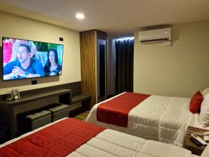 TV a/nebo společenská místnost v ubytování Hotel Granada