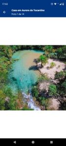 Luftansicht eines Wasserkörpers in der Unterkunft Pousada Serra da cruz in Manhã