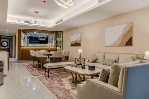 Posezení v ubytování Nile pearl Cairo Maadi Apartment luxury