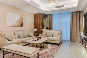 Posezení v ubytování Nile pearl Cairo Maadi Apartment luxury