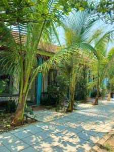 a group of palm trees in front of a building at Seasand Quảng Bình - by BAY LUXURY in Dong Hoi