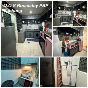 Kuchyň nebo kuchyňský kout v ubytování QOS Roomstay PBP Puchong