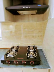 Dapur atau dapur kecil di Studio Apartment with Green Lawn