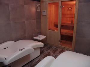 Koupelna v ubytování Hotel Arbe