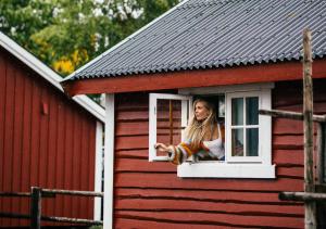 Svinøya Rorbuer tesisinde konaklayan konuklar