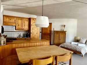 A cozinha ou kitchenette de Cosy studio apartment in Splügen