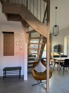 Χώρος καθιστικού στο Neues Ferienhaus in Traumlage mit Garten