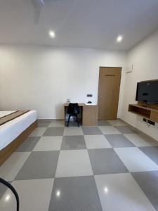 TV a/nebo společenská místnost v ubytování Hotel Srijan