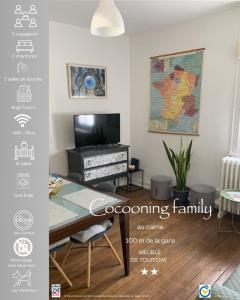 TV a/nebo společenská místnost v ubytování *Cocooning Family*