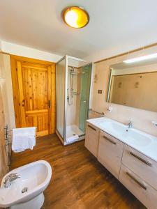 Koupelna v ubytování B&B Il Paradiso Mozzio