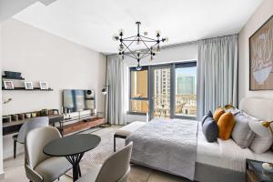 Χώρος καθιστικού στο Silkhaus cozy central studio in Downtown in 29 Boulevard