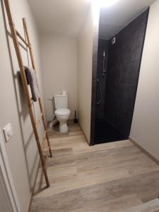 Bilik mandi di Garden level apartment
