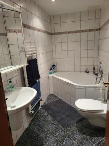 Koupelna v ubytování Ferienwohnung Kiefernwald