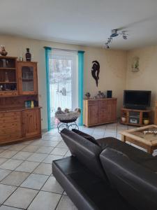 TV a/nebo společenská místnost v ubytování Ferienwohnung Kiefernwald